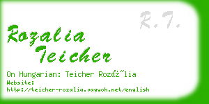 rozalia teicher business card